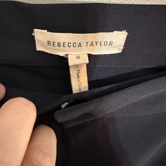 Rebecca Taylor Ava Techy Pants Trouser Navy Black size 8 - Picture 9 of 10